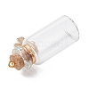 8Pcs Flower Glass Wish Bottle Pendants PALLOY-JF04568-5