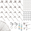 304 Stainless Steel Ball Post Stud Earring Findings & Flat Head Pins & Ball Head Pins & Eye Pin & Jump Rings STAS-BBC0010-38P-1