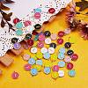 120Pcs 12 Colors Golden Plated Alloy Charms ENAM-SZ0001-64I-3