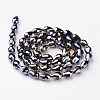 Electroplate Glass Beads Strands LS-EGLA-D015-12x8mm-14-2