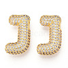 Brass Micro Pave Cubic Zirconia Pendants KK-N254-06G-J-1