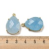 Dyed Natural Jade Imitation Aquamarine Pendants G-M431-10G-05-3