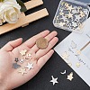 SUNNYCLUE 60Pcs 6 Styles 2 Colors 304 Stainless Steel Charms STAS-SC0002-33-3