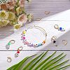  10Pcs 10 Style Flat Round with Number Acrylic Beads Leverback Earrings HJEW-NB0001-34-3