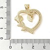 Brass Micro Pave Clear Cubic Zirconia Pendants KK-I712-57G-A-3