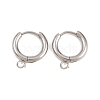316 Stainless Steel Huggie Hoop Earring Findings EJEW-B158-01B-P-1