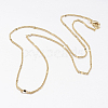 Brass Chain Necklaces X-MAK-L009-11G-2