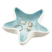 Ocean-themed Ceramic Jewelry Plate AJEW-WH0033-01A