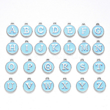 Initial Letter A~Z Alphabet Enamel Charms ENAM-YW0002-01-02P