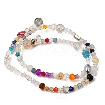 Mixed Electroplate Glass Beads Strands EGLA-A003-01-1