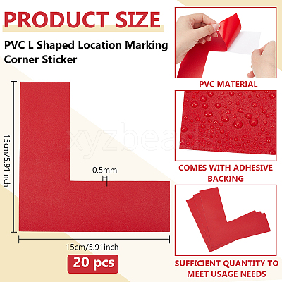 PVC L Shaped Location Marking Corner Sticker DIY-WH0504-919B-1
