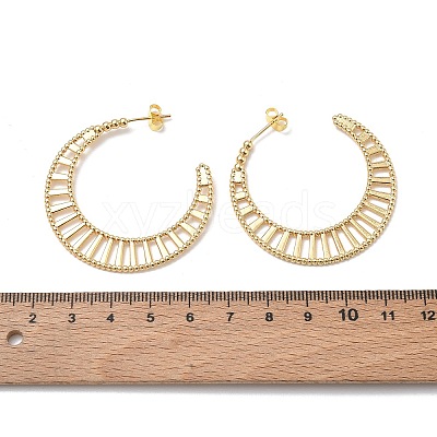 Brass Stud Earrings for Women KK-CBA4112-05G-1