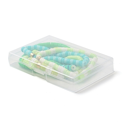 Handmade Polymer Clay Heishi Beads Stretch Bracelets Sets BJEW-JB05902-03-1