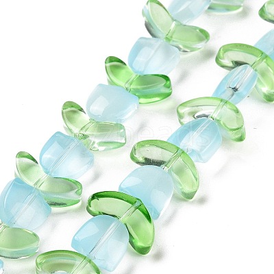 Transparent Glass Beads Strands LAMP-H061-02I-1
