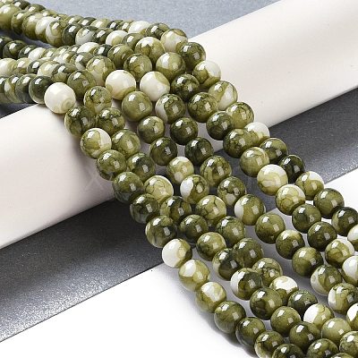 Baking Paint Glass Bead Strands GLAA-H031-01A-14-1