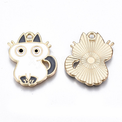 Eco-Friendly Alloy Enamel Pendants ENAM-Q437-030B-NR-1