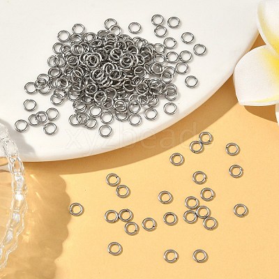 Tarnish Resistant 304 Stainless Steel Open Jump Rings STAS-Q186-02-4x0.7mm-1