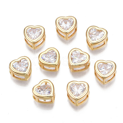 Brass Clear Cubic Zirconia Multi-Strand Links KK-N233-150-1