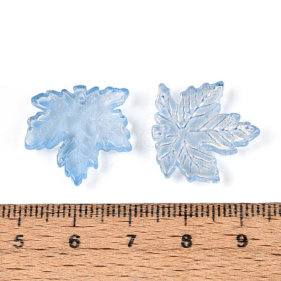 Baking Paint Transparent Glass Pendants DGLA-N014-11A-01-1