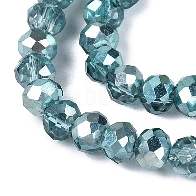 Transparent Electroplate Glass Beads Strands LS-EGLA-Q131-01A-03-1