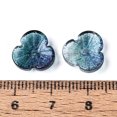 Baking Paint Transparent Glass Bead Caps DGLA-N014-09A-02-1