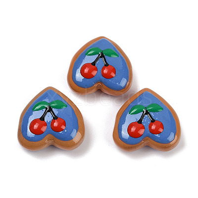 Handmade Heart Lampwork Beads Strands LAMP-P069-04A-04-1