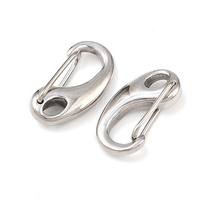Tarnish Resistant Polished 304 Stainless Steel Keychain Clasp Findings STAS-R072-59A-1