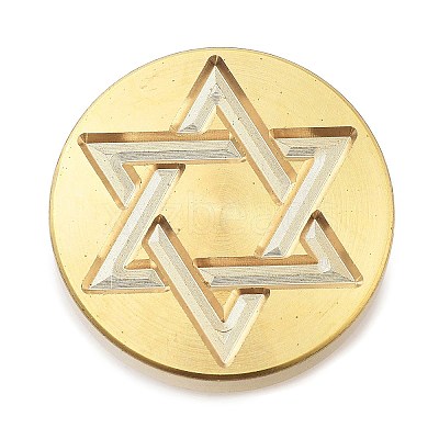 Golden Tone Wax Seal Brass Stamp Heads STAM-P002-01G-07-1