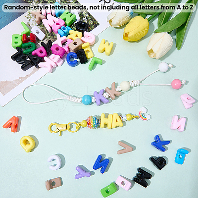 50Pcs Opaque Resin Beads RESI-SP0001-64-1