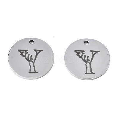 Non-Tarnish 304 Stainless Steel Charms STAS-T059-26P-Y-1