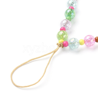 Word LOVE Acrylic Mobile Straps HJEW-YW0001-04-1