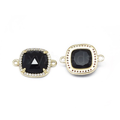 Synthetic Black Stone Links connectors G-L514-019C-1