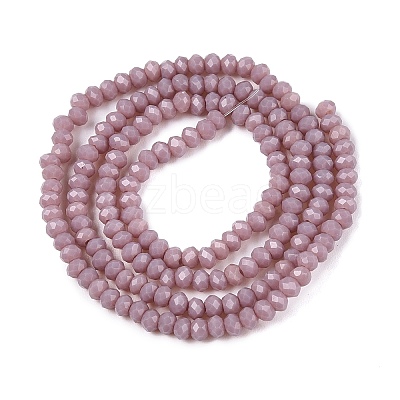 Opaque Solid Color Imitation Jade Glass Beads Strands EGLA-A044-P1mm-D13-1