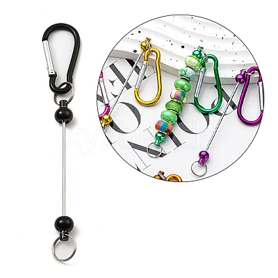 5Pcs 5 Colors Aluminum Climbing Carabiners AJEW-YW0001-21-1