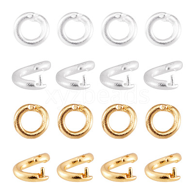 20Pcs 2 Colors Brass Open Jump Rings KK-TA0008-83-1