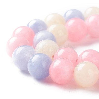 Natural White Jade Imitation Morganite Beads Strands X-G-I299-F14-8mm-1