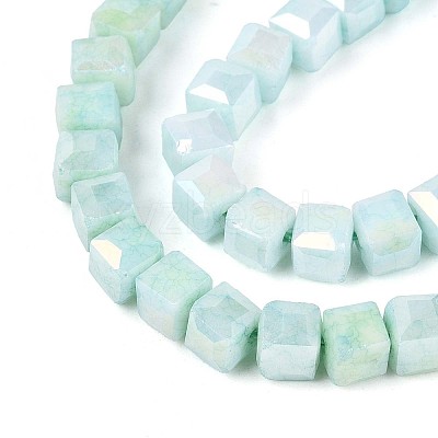 Anti-Tarnish Electroplate Glass Beads Strands GLAA-T025-4mm-10B-1