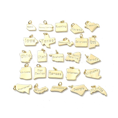 Brass Pendants KK-D229-22G-1
