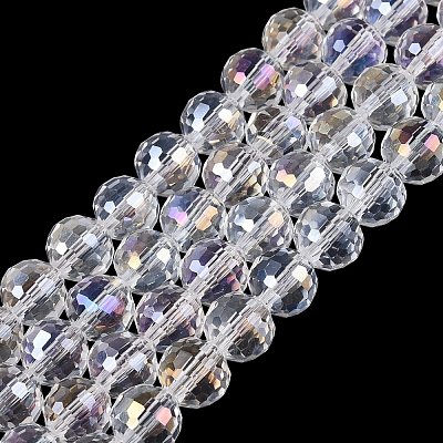 Transparent Glass Beads Strands GLAA-Q107-02A-01-1