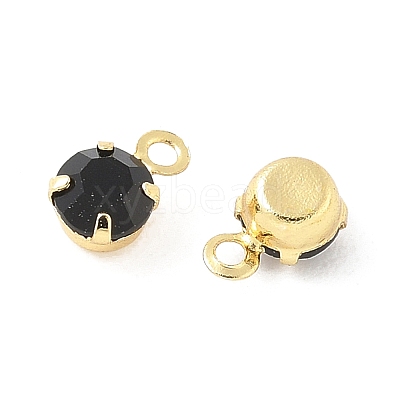 Brass Glass Charms KK-C097-08G-04-1