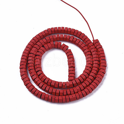 Spray Painted Non-magnetic Synthetic Hematite Beads Strands G-R468-02C-07-1