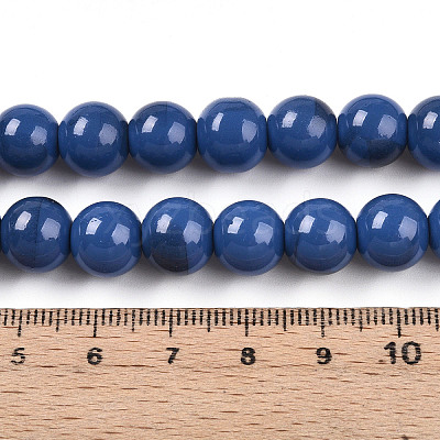 Baking Paint Glass Beads Strands DGLA-N013-10mm-10-1