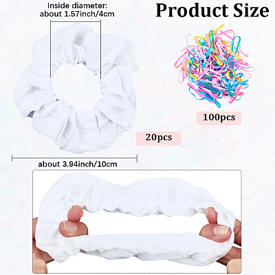 20Pcs Cotton Hair Accessories OHAR-SP0001-15-1