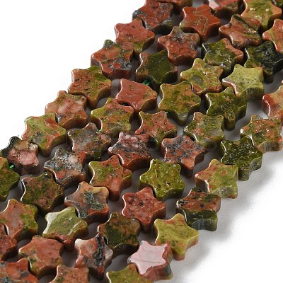 Natural Unakite Beads Strands G-G085-B53-02-1