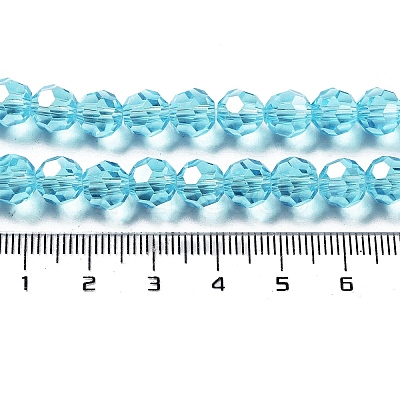 Electroplate Transparent Glass Beads Strands EGLA-A035-T8mm-A08-1