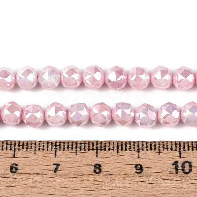 Anti-Tarnish Electroplate Glass Beads Strands GLAA-N010-6mm-03-1