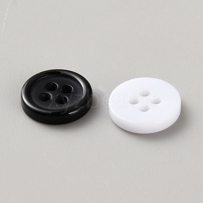 100Pcs 2-Hole Resin Buttons BUTT-WH20005-08A-1