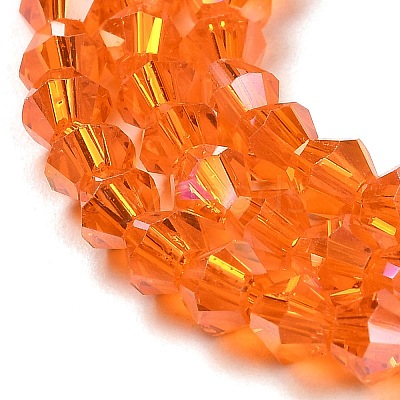 Transparent Electroplate Glass Beads Strands EGLA-A039-T4mm-B11-1