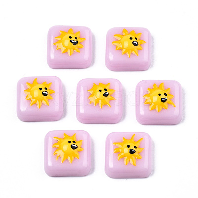 Opaque Resin Enamel Cabochons CRES-N031-029-1