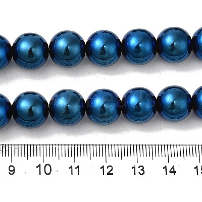 Electroplated Synthetic Magnetic Hematite Beads Strands G-I364-K01-01-1